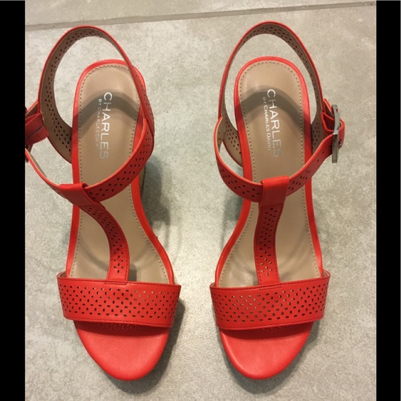 Charles David Shoes - Charles David Coral wedges brand new